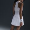 Nike กระโปรงเทนนิสผู้หญิง Women's Court Advantage  Dri-FIT Pleated Tennis Skirt | White/White ( FZ6513-100 ) - Image 3