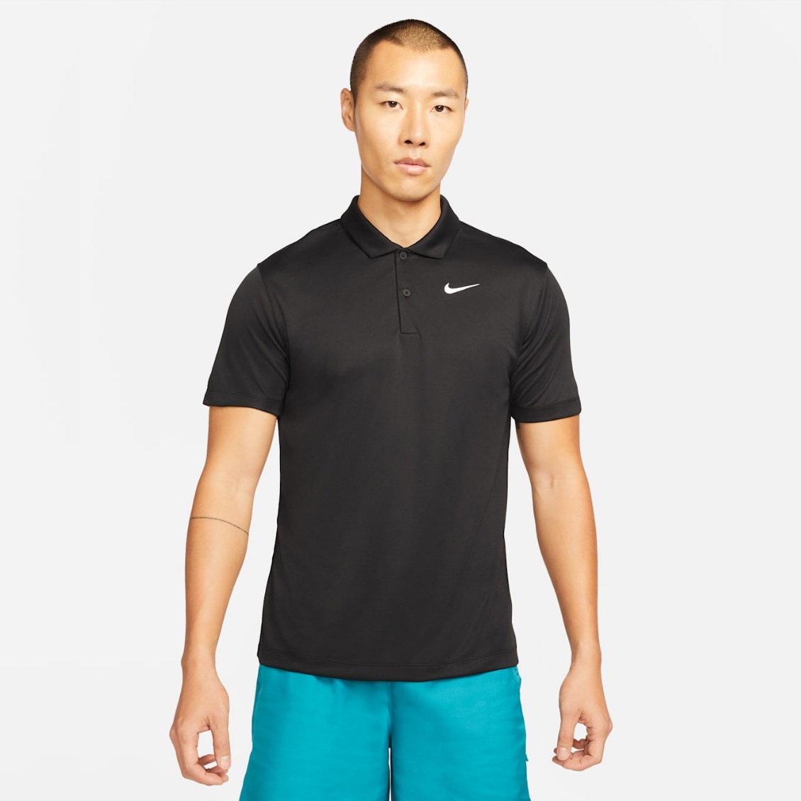 Nike เสื้อเทนนิสผู้ชาย Men's Court Dri-FIT Tennis Polo | Black/White ( DH0858-010 ) - Image 2