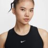 Nike เสื้อเทนนิสผู้หญิง Women's Victory Dri-FIT Tennis Tank Top | Black/White ( FD5585-010 ) - Image 5
