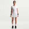 Nike เสื้อเทนนิสผู้หญิง Women's Victory Dri-FIT Short-Sleeve Tennis Top | White/Black ( IB3777-100 ) - Image 6