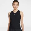 Nike เสื้อเทนนิสผู้หญิง Women's Victory Dri-FIT Tennis Tank Top | Black/White ( FD5585-010 )
