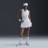 Nike กระโปรงเทนนิสผู้หญิง Women's Court Advantage  Dri-FIT Pleated Tennis Skirt | White/White ( FZ6513-100 ) - Image 4
