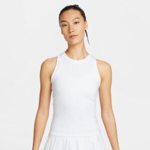 Nike เสื้อเทนนิสผู้หญิง Women's Court Advantage Dri-FIT Tennis Tank Top | White/White ( FZ6658-100 )