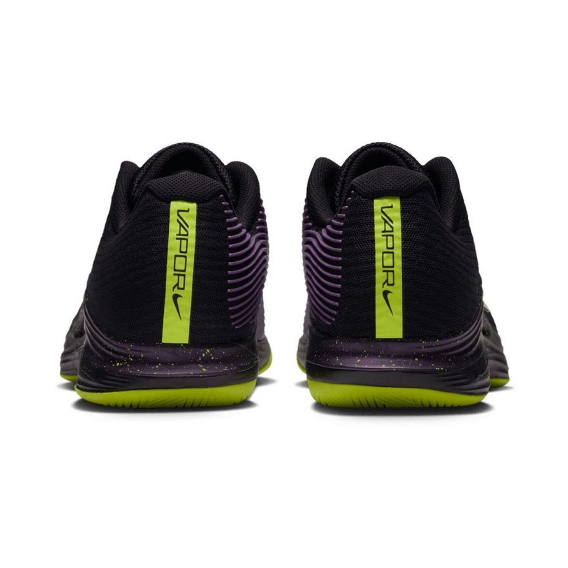 Nike รองเท้าเทนนิสผู้ชาย Zoom Vapor 12 Clay Court | Black/Lemon Venom/Purple Dynasty ( JA6917-001 ) - Image 6