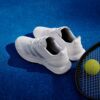 Adidas รองเท้าเทนนิสผู้ชาย Defiant Speed 2 | Cloud White / Tech Grey Metallic / Maroon ( KJ3106 ) - Image 5