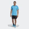 Adidas เสื้อเทนนิสผู้ชาย Escouade Tee | Shock Cyan/White ( DW8472 ) - Image 5