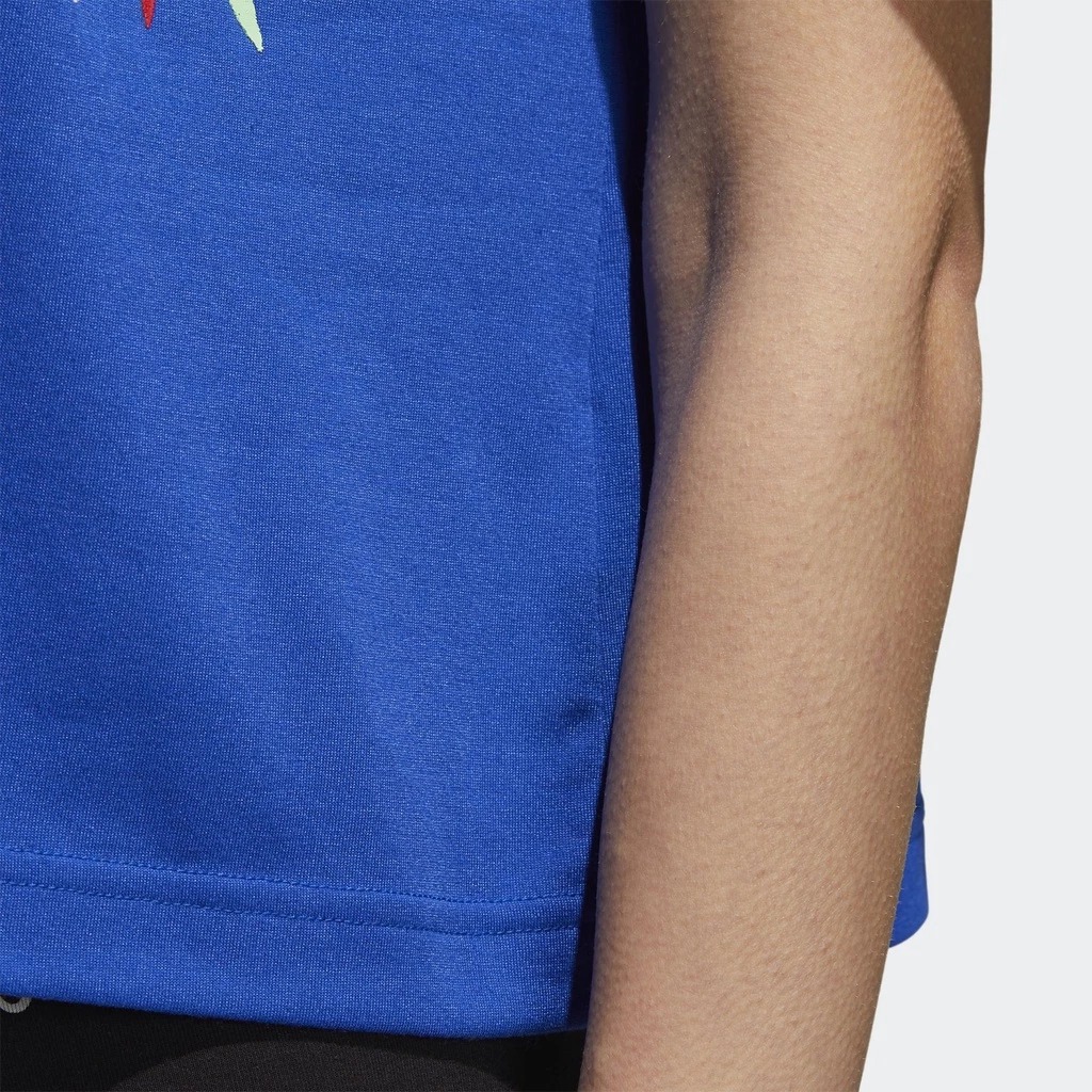Adidas เสื้อครอปผู้หญิง Women x FARM Rio Tee | Royal Blue/White ( GD9018 ) - Image 8