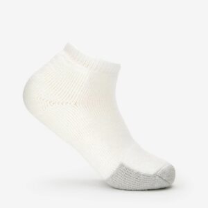 Thorlo ถุงเท้าเทนนิสแบบข้อตัด Tennis Maximum Cushion Low Cut | White ( TMM9004 )