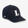 Lacoste หมวกแก๊ป/หมวกเบสบอล Unisex 3D Embroidered Baseball Cap | Navy Blue ( RK0342-10-HDE )
