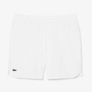 Lacoste กางเกงเทนนิสผู้ชาย Men's Tennis x Novak Djokovic Tennis Shorts | White ( GH0922-00-70V )
