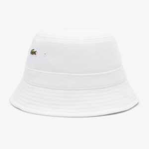 Lacoste หมวกทรงบักเก็ต Unisex Piqué Bucket Hat | White ( RK2056-10-001 )