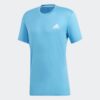 Adidas เสื้อเทนนิสผู้ชาย Escouade Tee | Shock Cyan/White ( DW8472 )