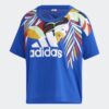 Adidas เสื้อครอปผู้หญิง Women x FARM Rio Tee | Royal Blue/White ( GD9018 )