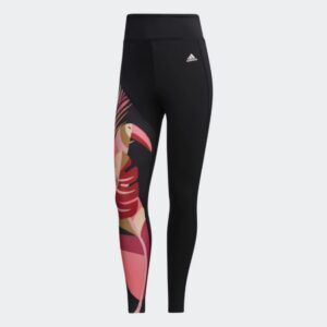 Adidas กางเกงกีฬาขายาวผู้หญิง Women x FARM Rio FeelBrilliant Tights | Black/Pink Tint ( GD9021 )