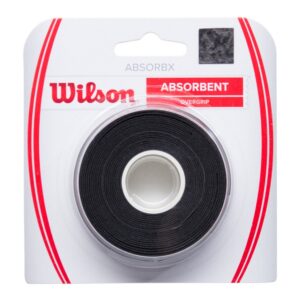 Wilson เทปพันด้าม/กริ๊ปพันด้ามไม้เทนนิส AbsorbX Overgrip 3 Pack Overgrip Tape Racket Tennis | Black ( WR8446502001 )