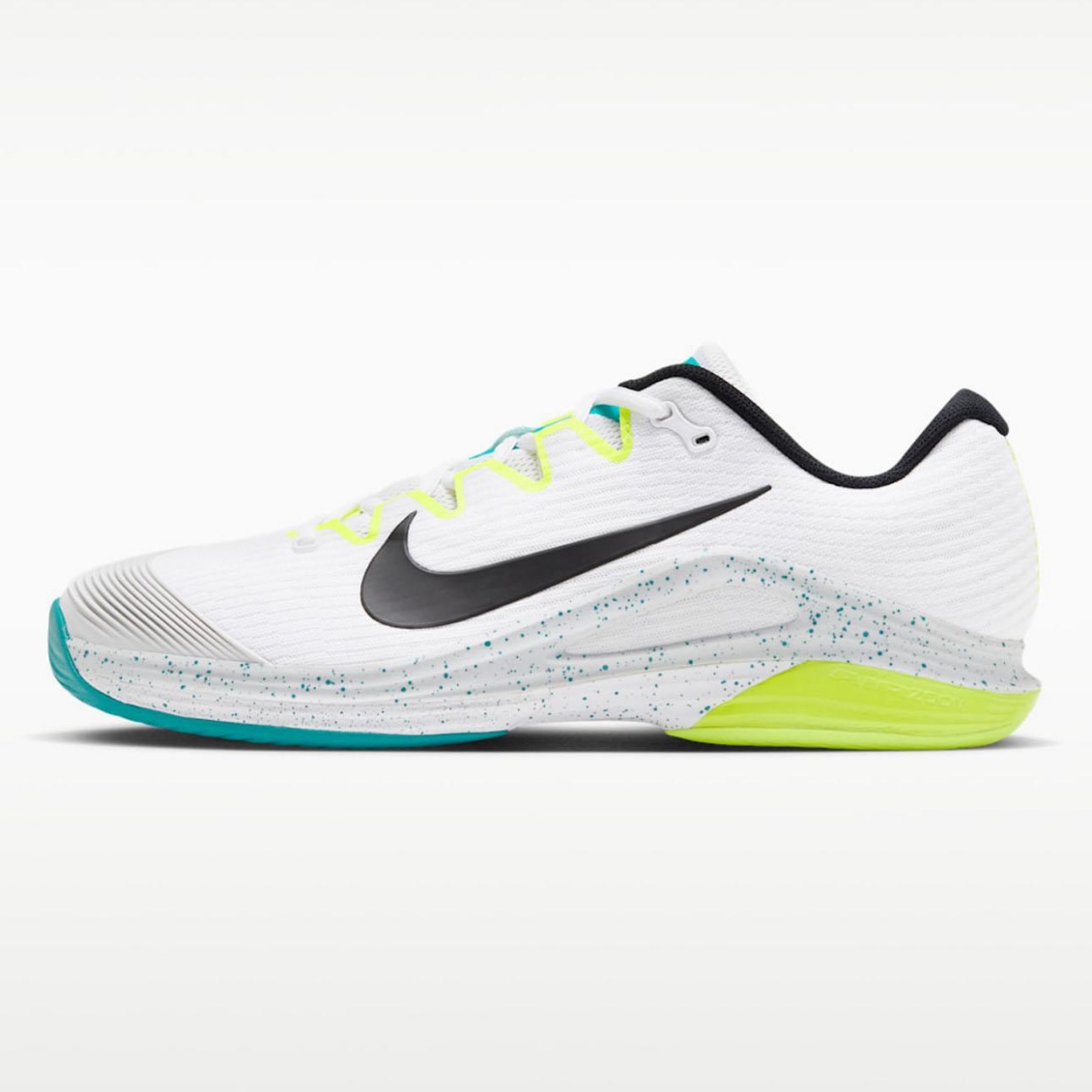 Nike รองเท้าเทนนิสผู้ชาย Zoom Vapor 12 HC | White/Black-Volt-Energy ( FV5552-125 )