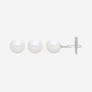 Baqless ต่างหู Charisma Classic Pearl 5.5 mm Earrings | White ( RP-55-WH-CO )