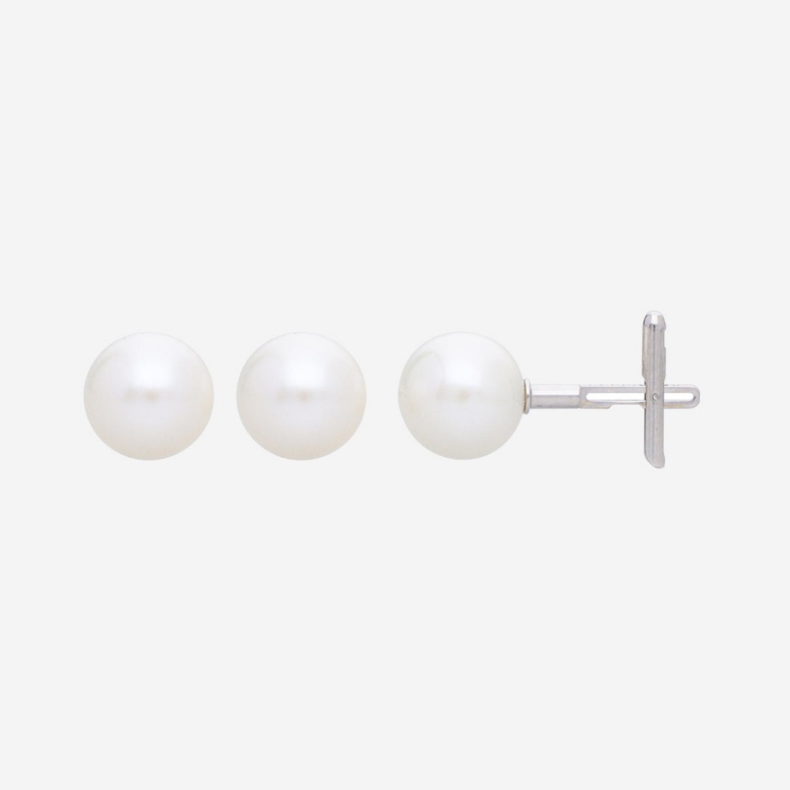 Baqless ต่างหู Charisma Classic Pearl 5.5 mm Earrings | White ( RP-55-WH-CO )