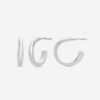 Baqless ต่างหู Emmbrace Sage Silver Hoop for pendant Earrings | Rhodium ( 93502P275Z-RH-CO ) - Image 2