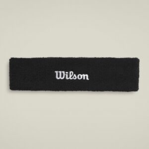 Wilson แถบรัดศีรษะเทนนิส Terry Logo Headband | Black ( WU00019431BKAOS )