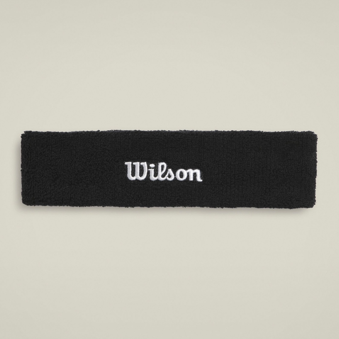 Wilson แถบรัดศีรษะเทนนิส Terry Logo Headband | Black ( WU00019431BKAOS )