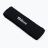 Wilson แถบรัดศีรษะเทนนิส Terry Logo Headband | Black ( WU00019431BKAOS ) - Image 3