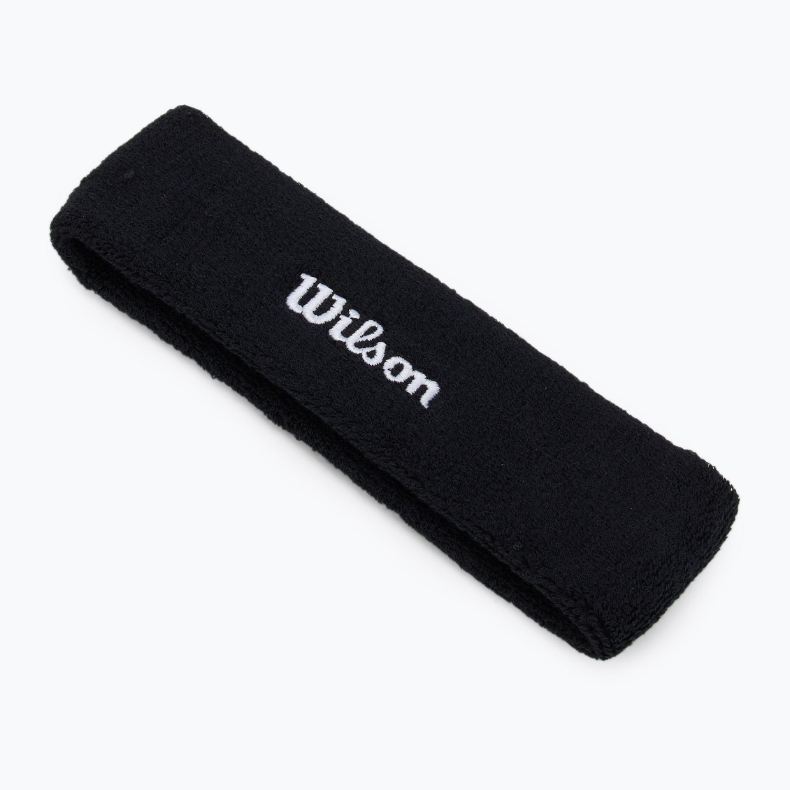Wilson แถบรัดศีรษะเทนนิส Terry Logo Headband | Black ( WU00019431BKAOS ) - Image 3