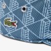 Lacoste หมวกแก๊ป Printed Twill Jockey Cap | Blue ( RK0763-10-HGI ) - Image 4