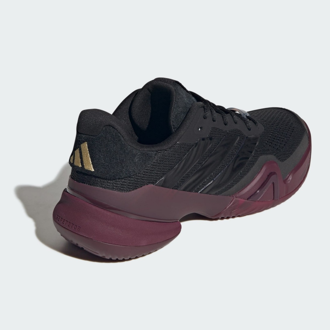 Adidas รองเท้าเทนนิสผู้ชาย Barricade 14 Tennis Shoes | Core Black / Core Black / Maroon ( KK4411 ) - Image 3