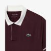 Lacoste เสื้อเทนนิสผู้ชาย Men's Tennis x Novak Djokovic On Court Polo Shirt | Brown / White ( DH6809-ZB5 ) - Image 6