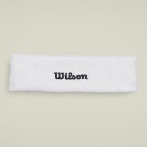 Wilson แถบรัดศีรษะเทนนิส Terry Logo Headband | White ( WU00019331WTAOS )