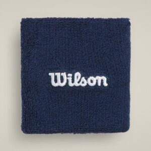 Wilson ปลอกรัดข้อมือเทนนิสแบบสั้น Terry Logo Wristband 2-Pack | Navy ( WU00022331DBCOS )