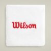 Wilson ปลอกรัดข้อมือเทนนิสแบบสั้น Terry Logo Wristband 2-Pack | White / Infrared ( WU00022511WTAOS ) - Image 2